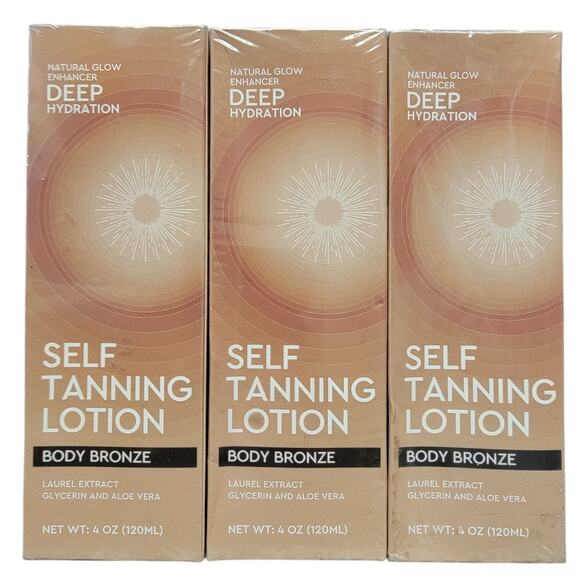 Body Bronze Self Tanning Lotion Drops‎ 4 oz Lot 3 Hydrating Natural Glow Tanner - Picture 1 of 5
